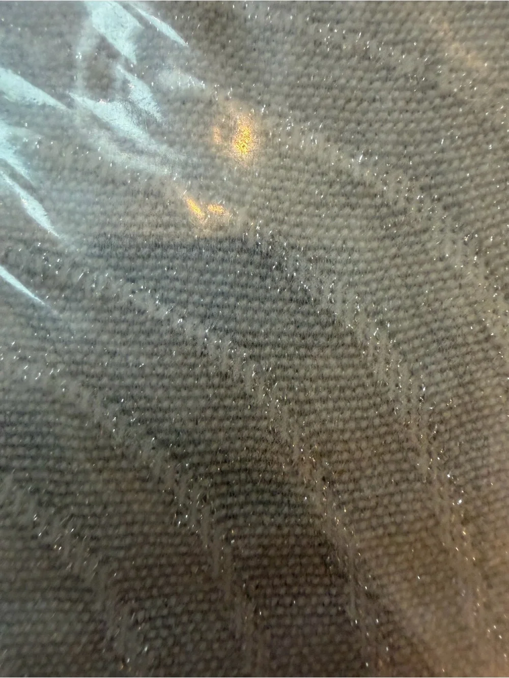 Silver Metallic Wave Tights - M/L